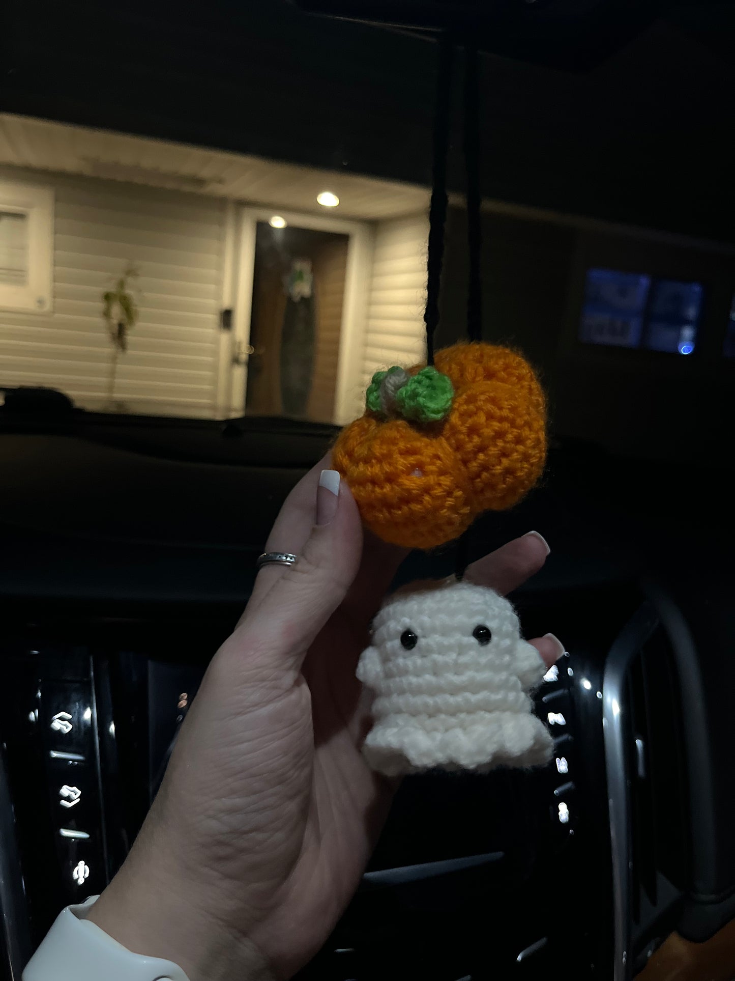 Ghost and Pumpkin Hangers