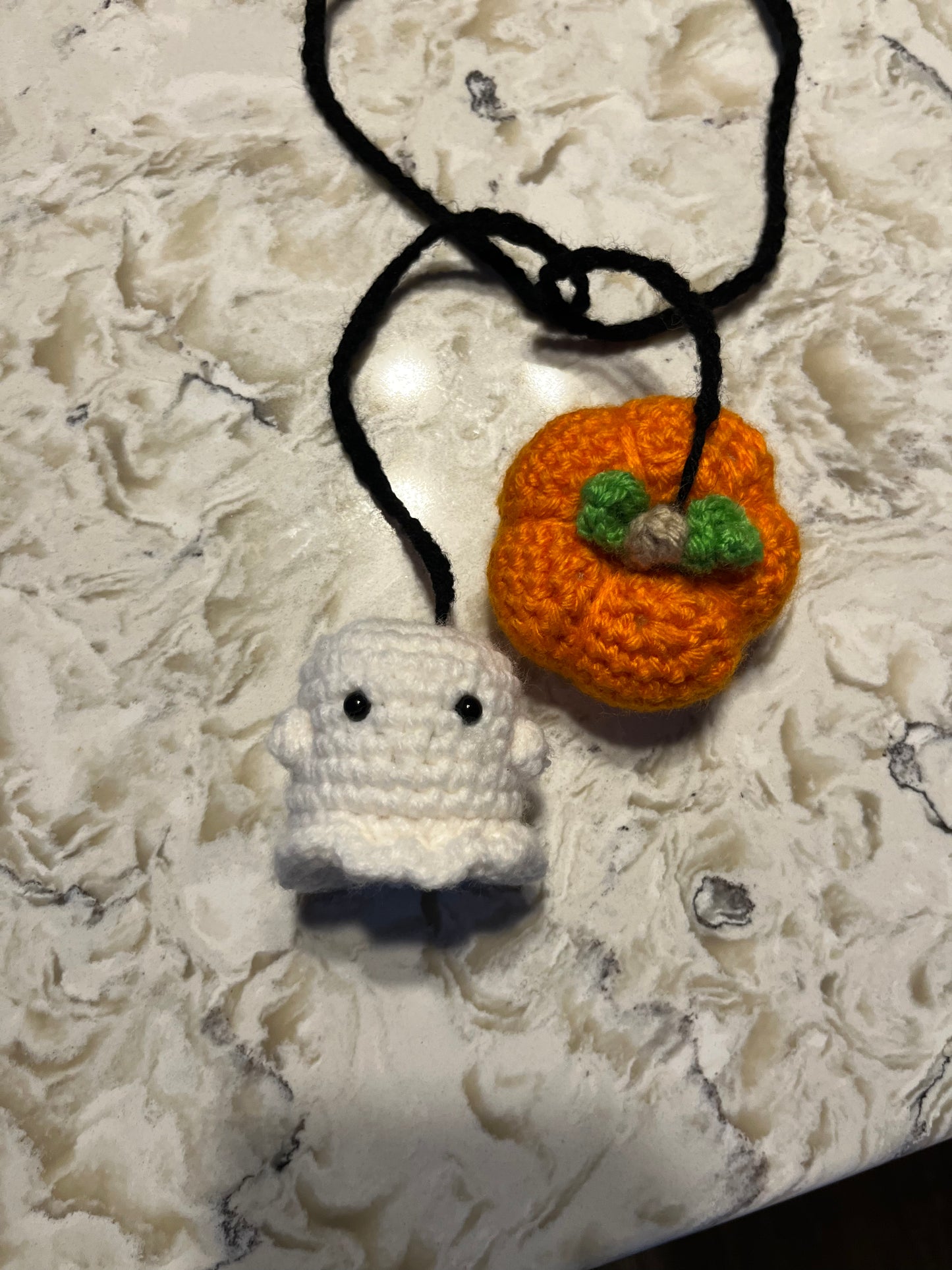 Ghost and Pumpkin Hangers